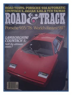Road & Track Dec 1978 Lamborghini Countach S Porsche 935 Magazine - Image 1