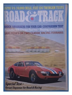 Road & Track November 1974 Ferrari Daytonas & Classic Racing Magazine - Image 1