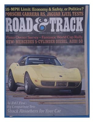 Road & Track October 1974 Corvette Porsche Carrera RS Jaguar XJ12L Magazine - Image 1