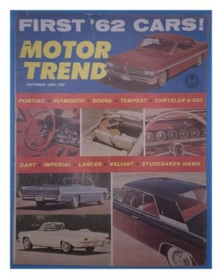 Motor Trend October 1961 First 62 Cars Magazine - Image 1