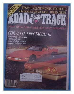 Road & Track March 1983 Corvette Spectacular Mazda 626 Volvo BMW Magazine - Image 1