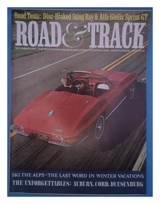 Road & Track December 1964 Corvette Sting Ray Magazine - Image 1