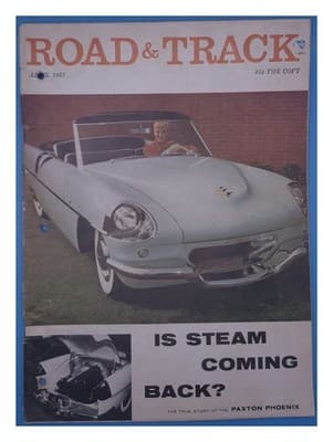 Road & Track April 1957 Is Steam Coming Back? Paxton Phoenix Magazine - Image 1