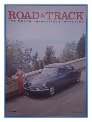 Road & Track June 1958 Black Car Scenic Road Magazine - Image 1