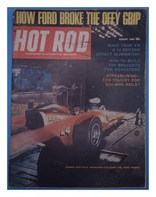 Hot Rod August 1965 Ford Broke Offy Grip Magazine - Image 1