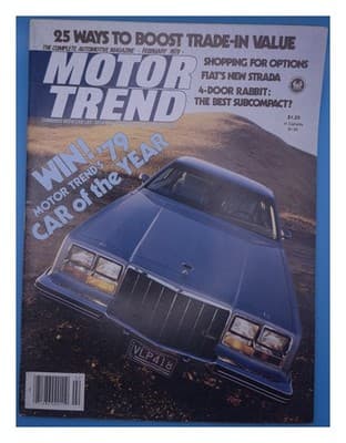 Motor Trend February 1979 Fiat Strada Rabbit Car Magazine - Image 1