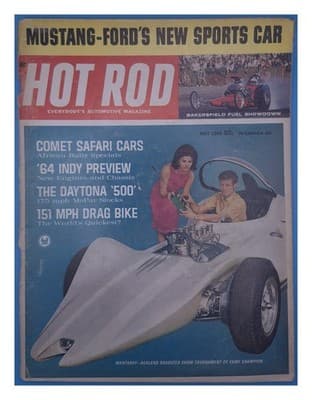Hot Rod May 1964 Mustang Ford's New Sports Car Magazine - Image 1