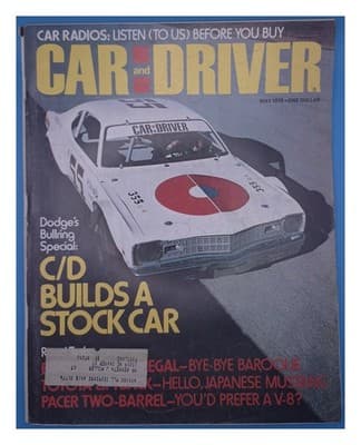 Car and Driver May 1976 Car Radios Dodge Bullring Magazine - Image 1