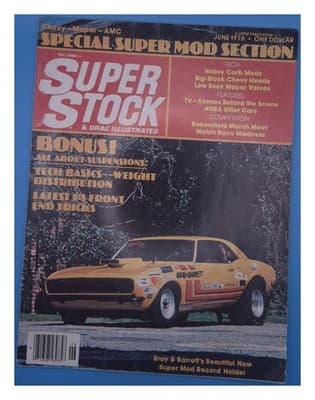 Super Stock & Drag Illustrated June 1976 Super Mod Drag Racing Magazine - Image 1