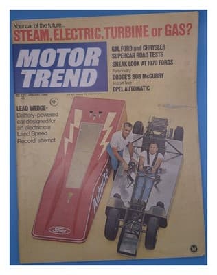 Motor Trend January 1969 Future Cars Supercar Road Tests Magazine - Image 1