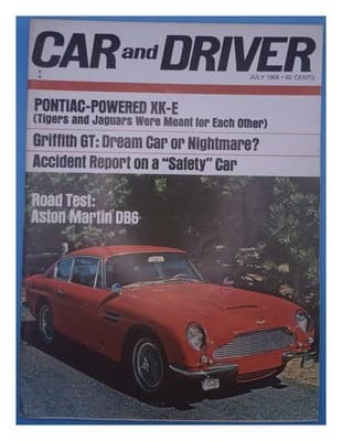 Car and Driver July 1966 Aston Martin DB6 Magazine - Image 1