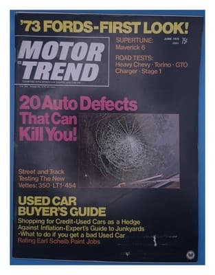 Motor Trend June 1972 '73 Fords Auto Defects Magazine - Image 1