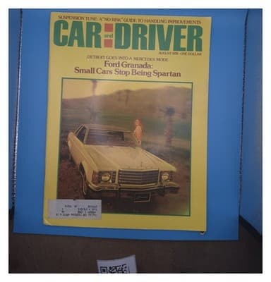 Car and Driver August 1974 Ford Granada Suspension Tune Magazine - Image 1