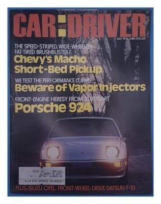 Car and Driver July 1976 Porsche 924 & Chevy Pickup Magazine - Image 1