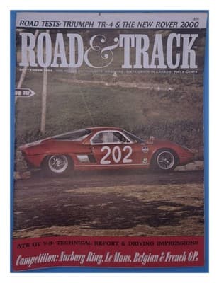 Road & Track September 1964 TRIUMPH TR-4 ROVER 2000 Magazine - Image 1