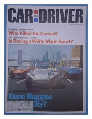 Car and Driver August 1969 Corvair Dune Buggies Magazine - Image 1