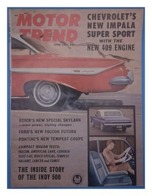 Motor Trend June 1961 Chevrolet Impala Super Sport 409 Magazine - Image 1