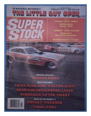 Super Stock & Drag Illustrated February 1976 The Little Guy Open Magazine - Image 1