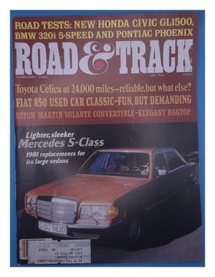 Road & Track February 1980 Mercedes S-Class Magazine - Image 1