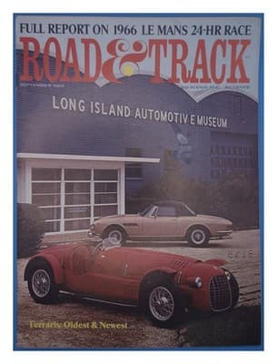 Road & Track September 1966 Le Mans 24-HR Race Ferrari Magazine - Image 1