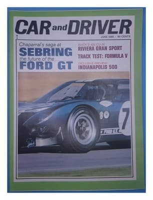Car and Driver June 1965 Ford GT Indianapolis 500 Magazine - Image 1