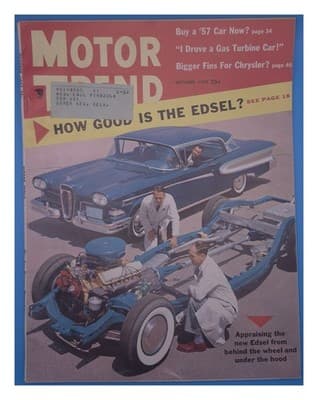 Motor Trend October 1957 Edsel Car Magazine - Image 1
