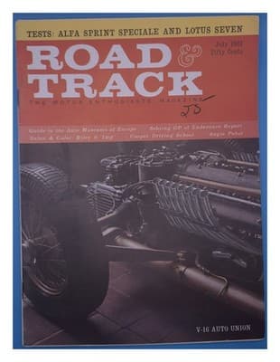 Road & Track July 1961 V-16 Auto Union Magazine - Image 1