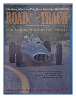 Road & Track March 1964 Sports Car Design Bobsy Magazine - Image 1
