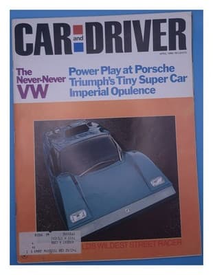 Car and Driver April 1969 LDs Wildest Street Racer Magazine - Image 1