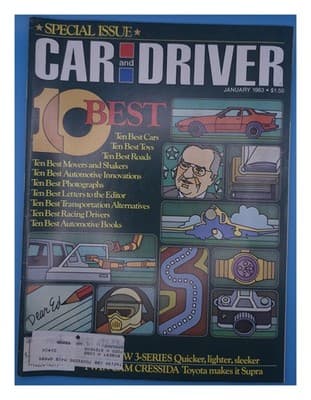 Car and Driver January 1983 10 Best Cars Magazine - Image 1