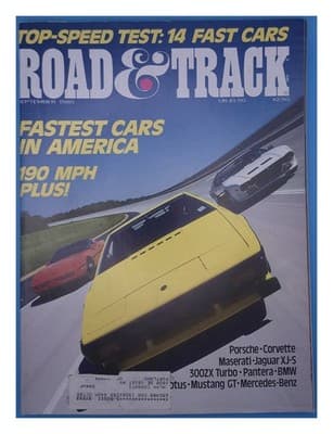 Road & Track September 1985 Fastest Cars in America Magazine - Image 1
