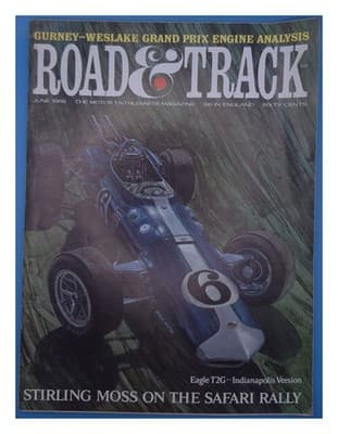 Road & Track June 1966 Eagle T2G Indianapolis Magazine - Image 1