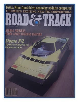 Road & Track September 1979 Dome P-2 Triumph TR7 Magazine - Image 1