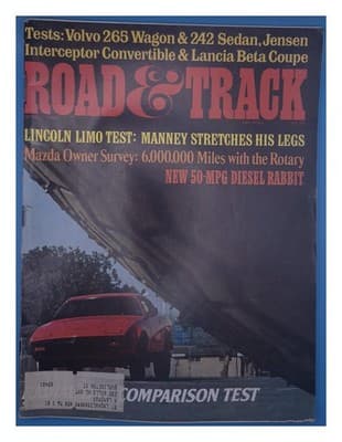 Road & Track April 1976 Volvo Jensen Lancia Lincoln Mazda VW Rabbit Magazine - Image 1