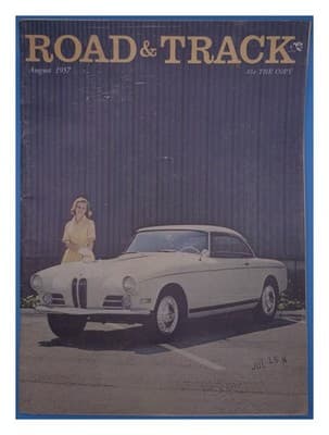 Road & Track August 1957 Vintage Car Magazine - Image 1