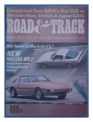 Road & Track May 1978 BMW 733i Mercedes 450SEL Jaguar XJ12L Mazda RX-7 Magazine - Image 1