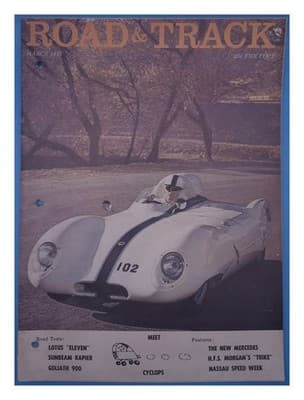Road & Track March 1957 Lotus Eleven Nassau Speed Week Magazine - Image 1