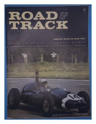 Road & Track March 1960 Stirling Moss Cooper Magazine - Image 1