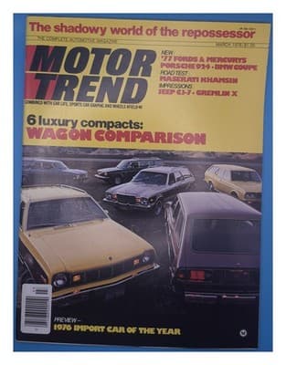 Motor Trend March 1976 Luxury Compacts Wagon Comparison Magazine - Image 1