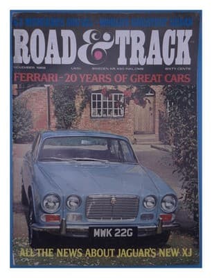 Road & Track November 1968 Mercedes 300 SEL Ferrari Jaguar Car Magazine - Image 1