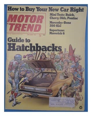 Motor Trend October 1972 Hatchbacks Mercedes-Benz 350 SLC Magazine - Image 1