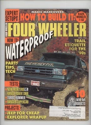Four Wheeler April 1994 Waterproof 4x4 Builds Blazer Magazine - Image 1