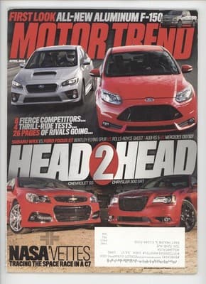 Motor Trend April 2014 Ford F-150 Subaru WRX Car Magazine - Image 1