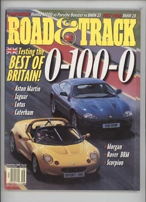 Road & Track September 1999 Best of Britain Sports Car Magazine - Image 1