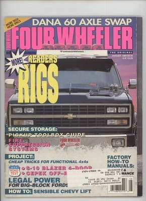 Four Wheeler August 1991 Dana 60 Axle Swap Magazine - Image 1