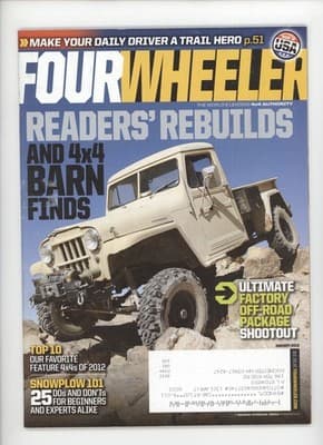 Four Wheeler January 2013 Trail Hero Daily Driver Magazine - Image 1