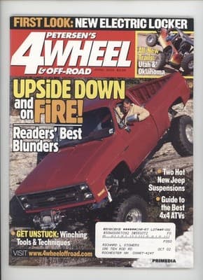 Petersen's 4-Wheel & Off-Road April 2002 Electric Locker Magazine - Image 1