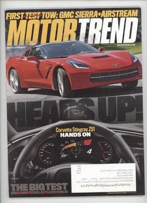 Motor Trend September 2013 Corvette Stingray Z51 Magazine - Image 1
