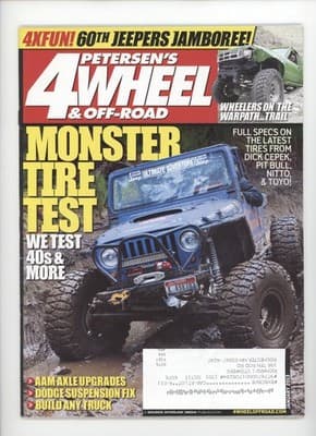 Petersen's 4Wheel & Off-Road January 2013 Monster Tire Test Magazine - Image 1
