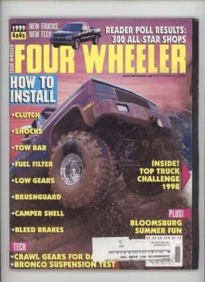 Four Wheeler November 1998 1999 New Trucks 4x4s Tech Magazine - Image 1